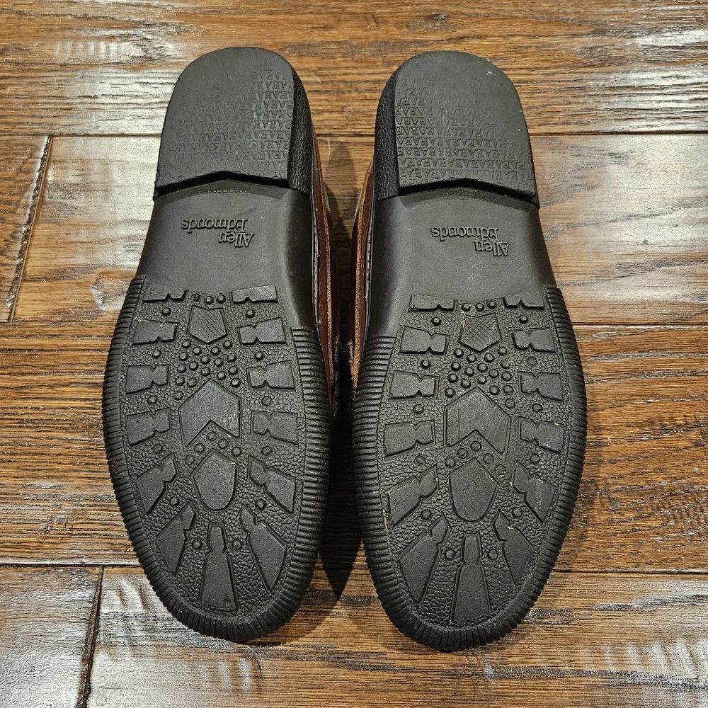 ALLEN EDMONDS Westland Brown Leather Pebble Loafers Shoes Size 9 1/2 B
